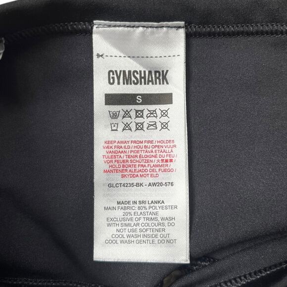 NEW Gymshark Black Athletic EXO Crop Top Front/Back Cut Outs Women's Small - Picture 3 of 6